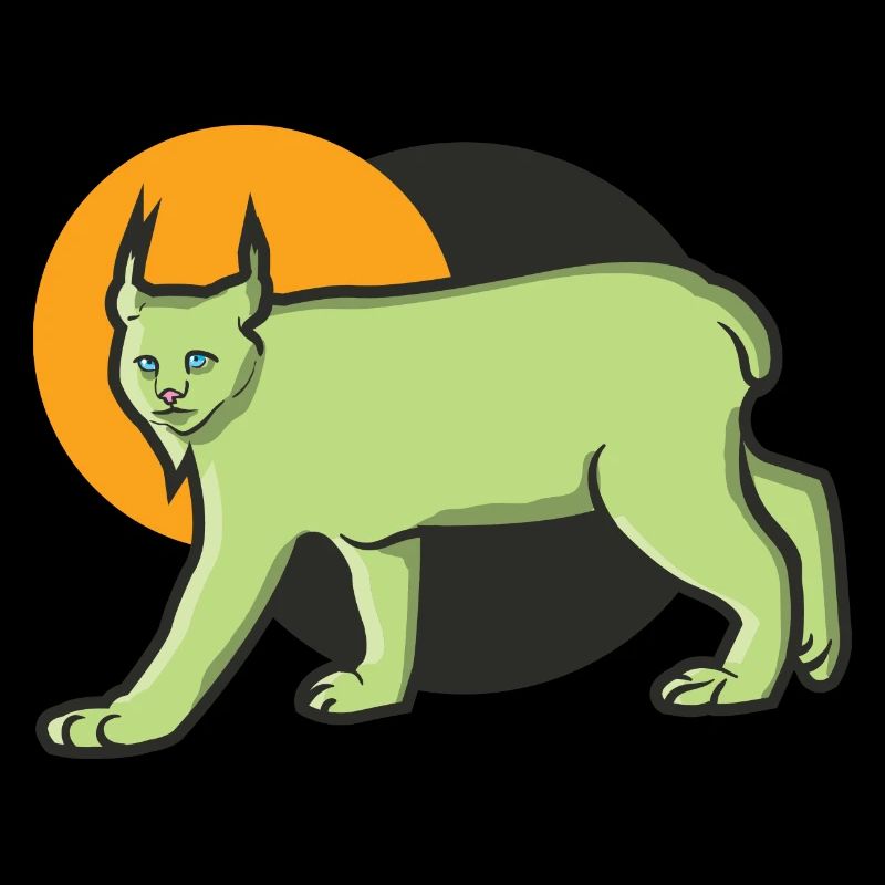 Predator lynx in the desert