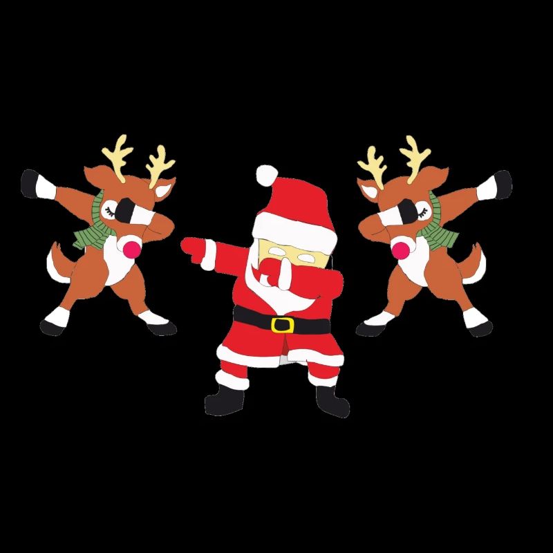 père noël avec des cerfs dab