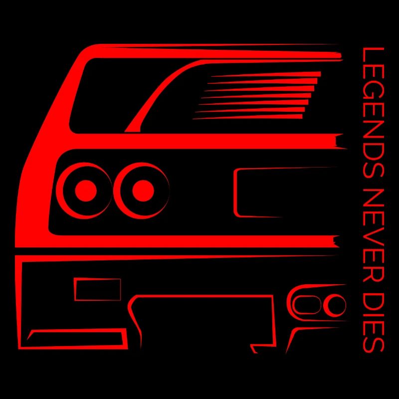 Legends Never Die – Retro Car Outline