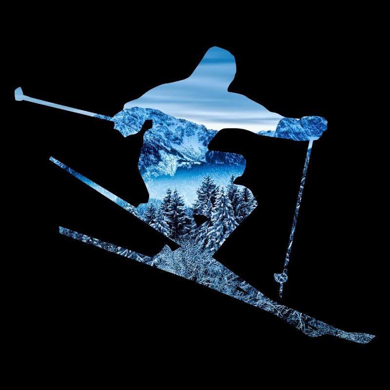 Skier mountain pattern