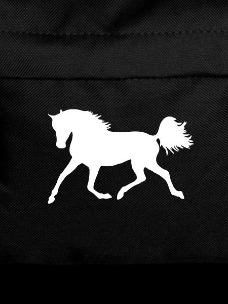 Horse silhouette white