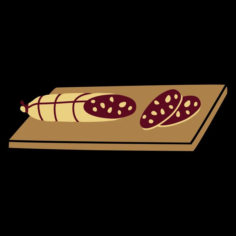 Schneidebrett mit Salami _s1