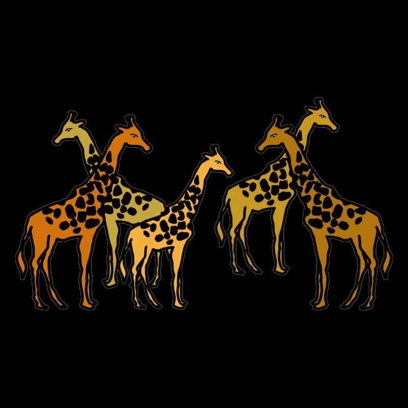 Five giraffes