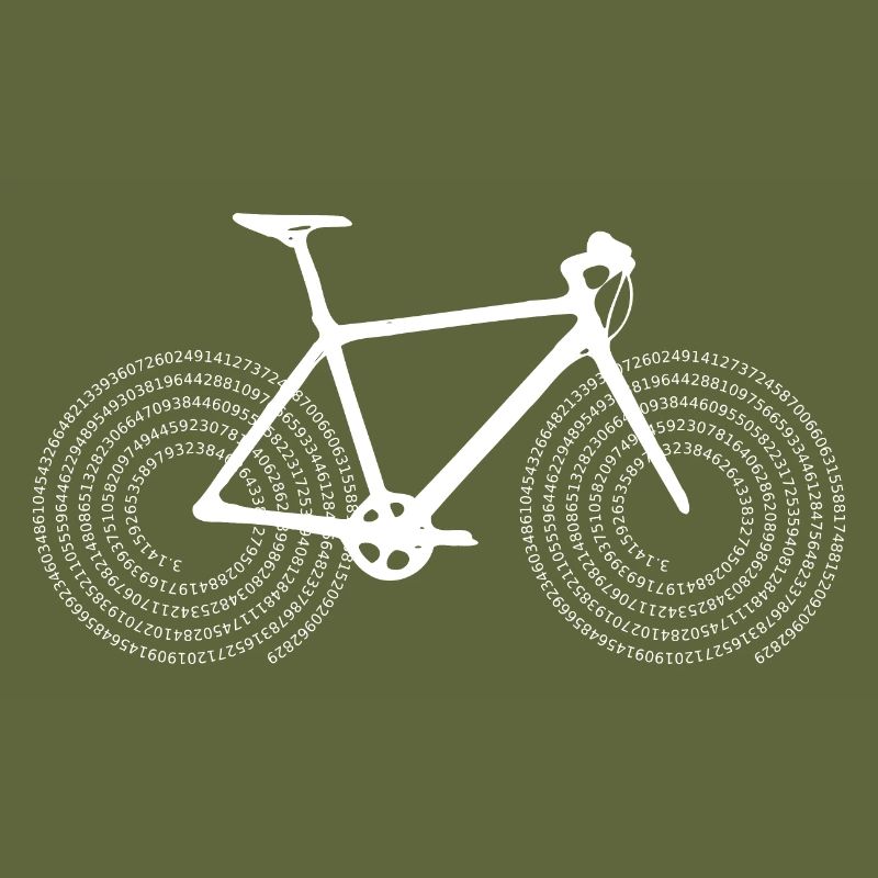 Bicycle whose wheels consist of the circle Pi