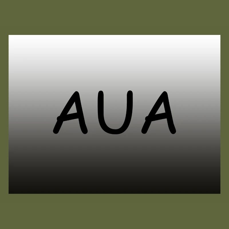 Lettering Aua horizontal with gradient