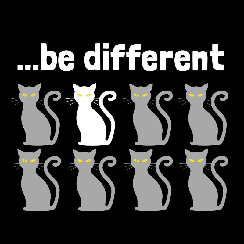 Sei anders als Katze dargestellt