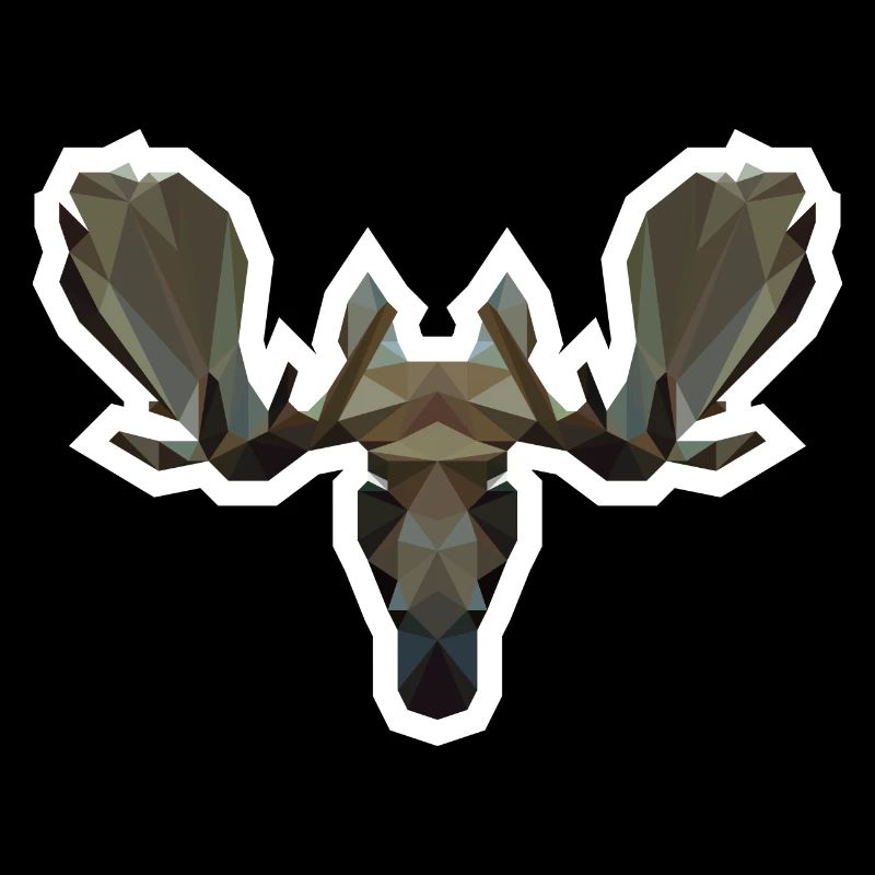 Niedriger Poly Moosehead