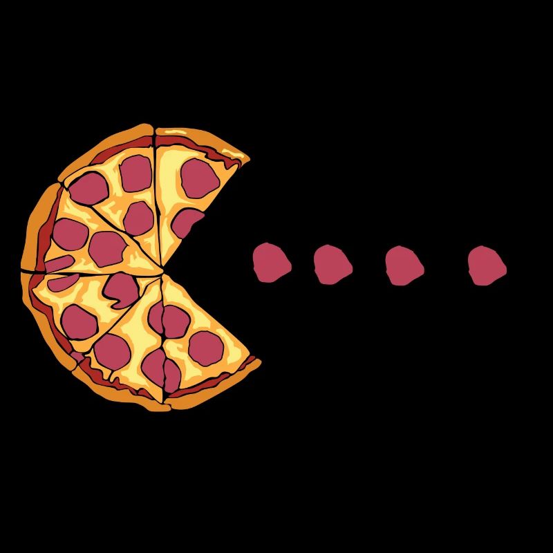Pizza eats salami