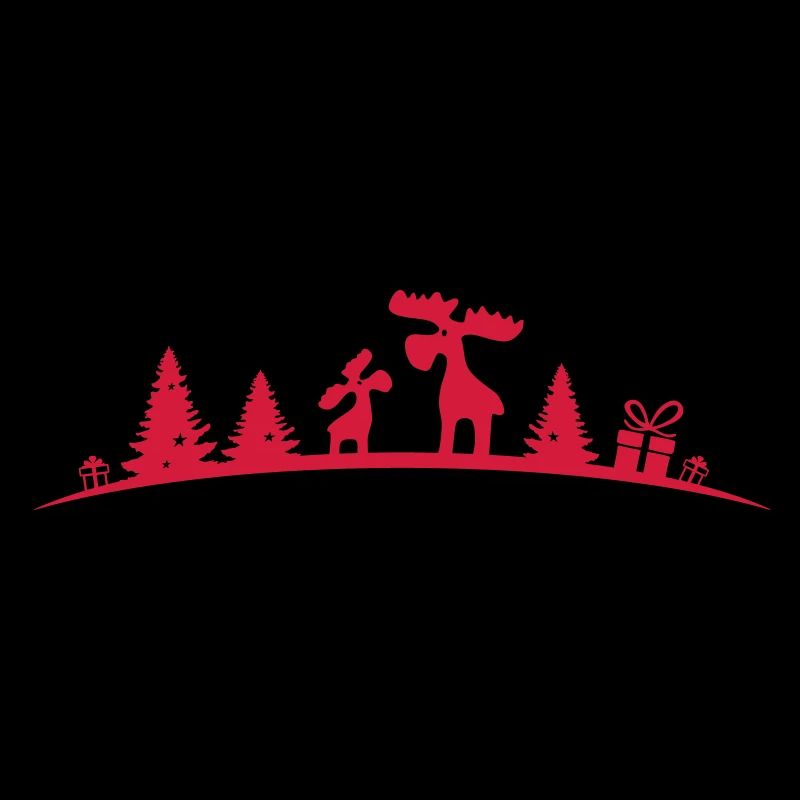 Weihnachten - Elche im Wald