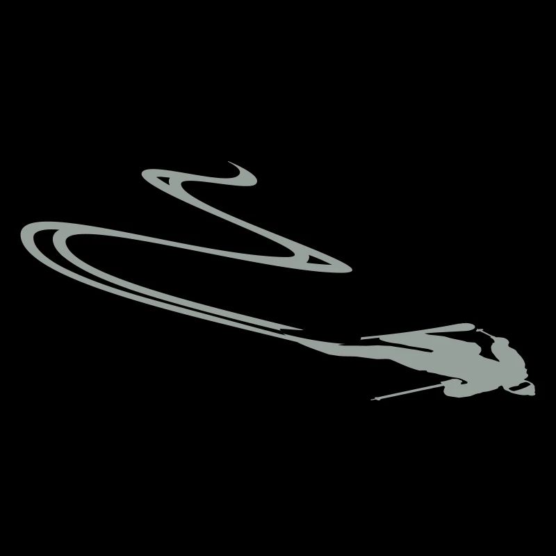 Skifahrer Spur