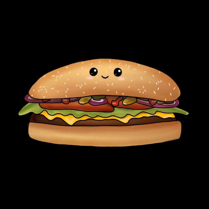 Sweet burger with face