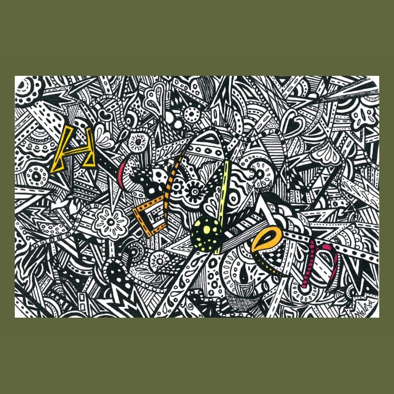 Hidden Zentangle Art Solution yellow edition