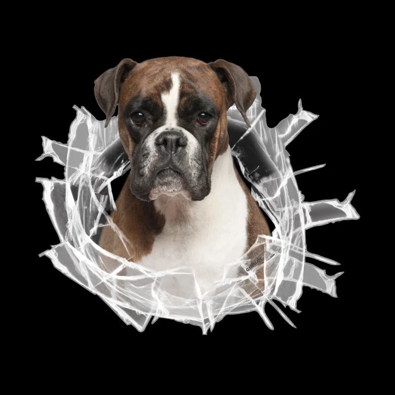 Boxer im Glas Loch