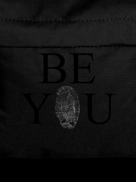 Be You white fingerprint lettering