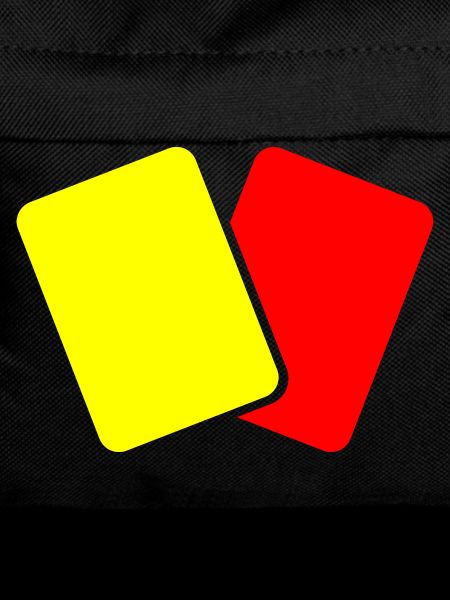 Red & yellow card soccer