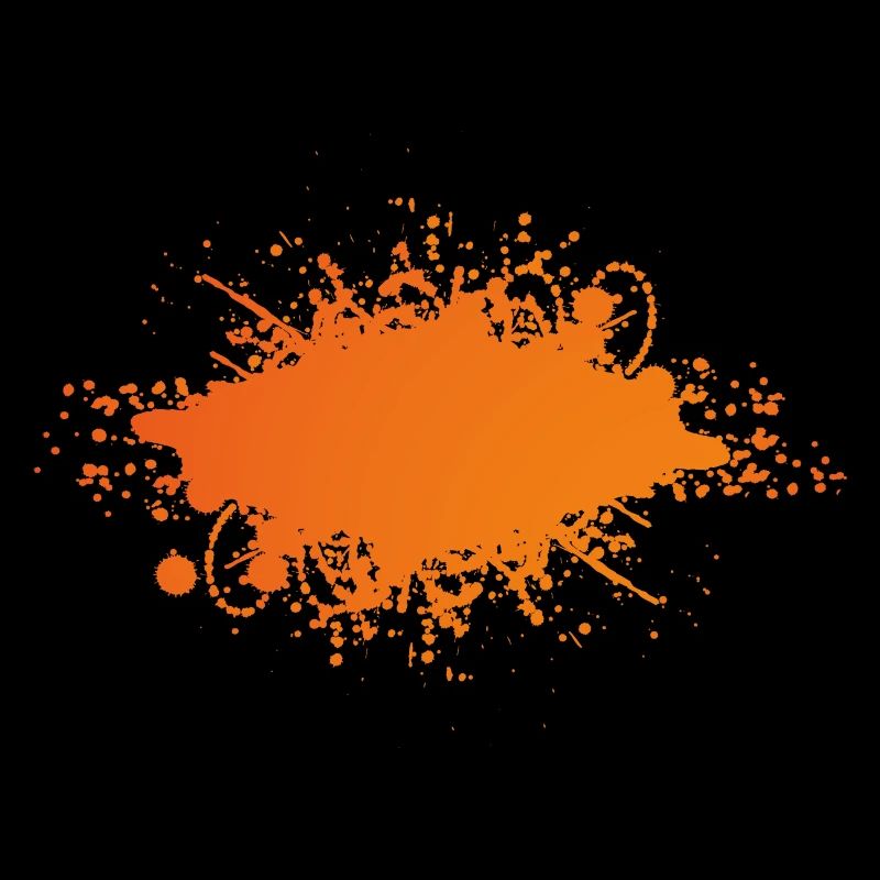 Farbe Klecks Spritzer Maler Geschenk bunt orange