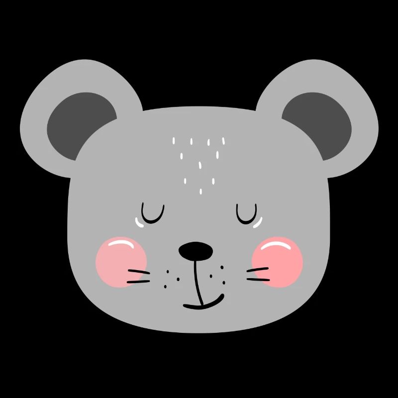 Conception mignonne d'enfants de souris grise