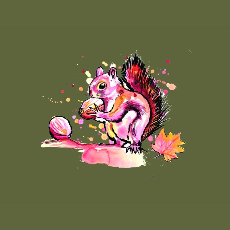 Squirrel while feeding