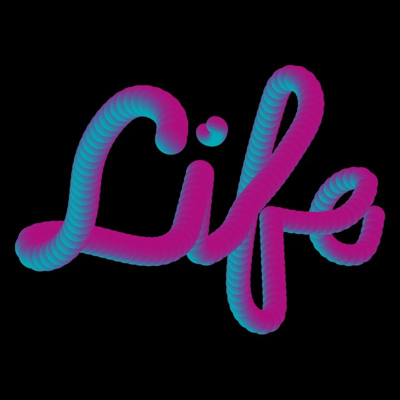 3d letters "life"