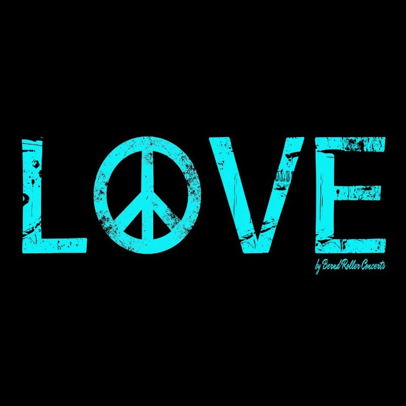 love peace turquoise