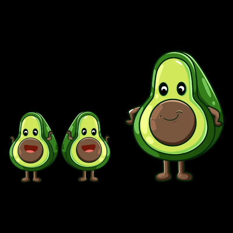 Cute Avocado Family Kids Gift