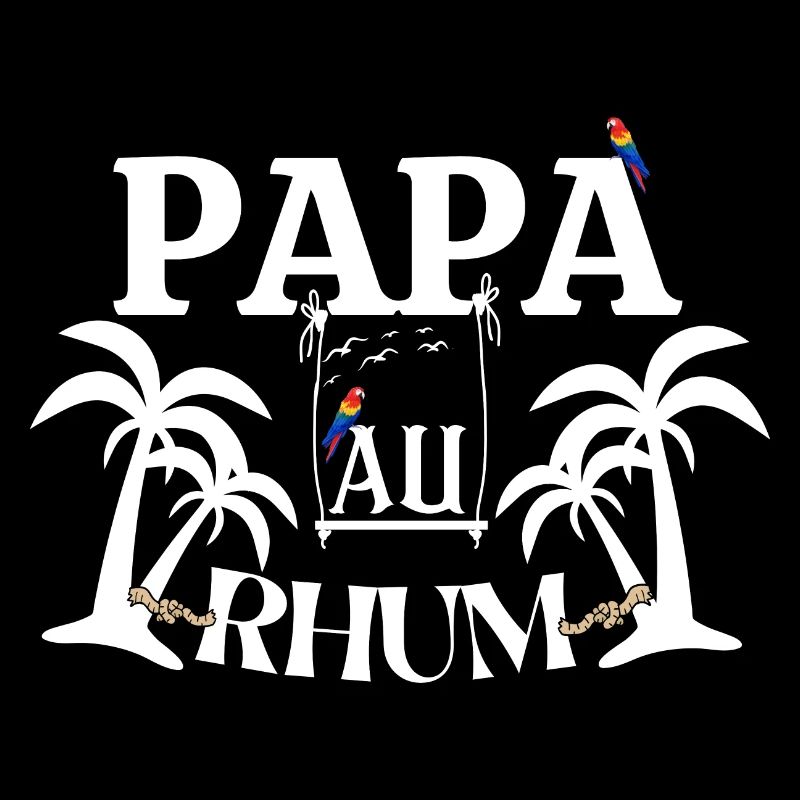 PAPA AU RUM Idee Geschenk Zitat Humor