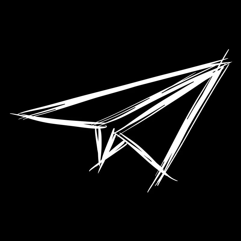Paper plane, hand drawn