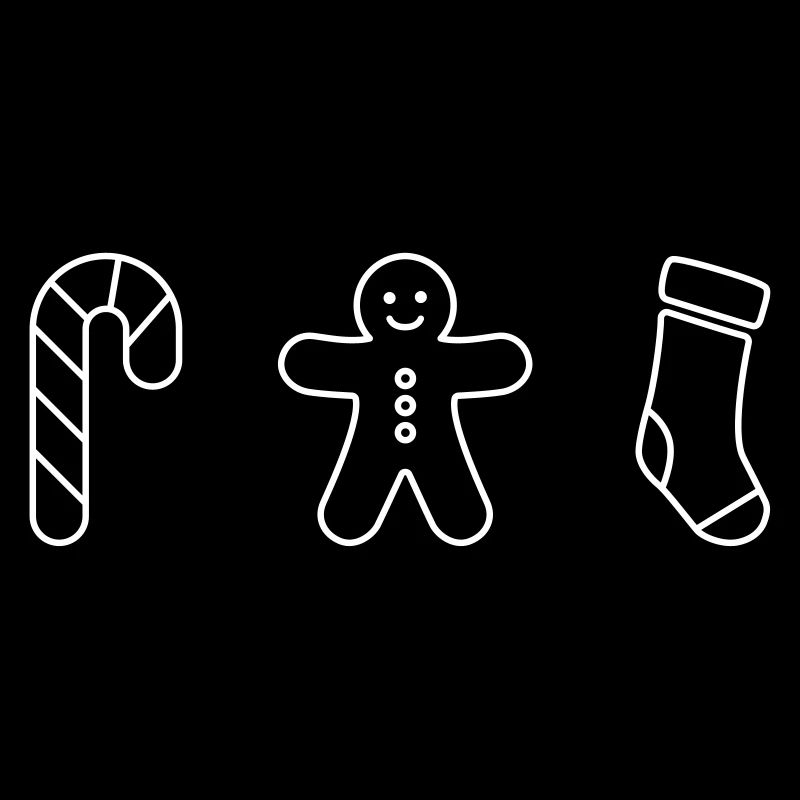 Candy cane - Gingerbread - Christmas stocking