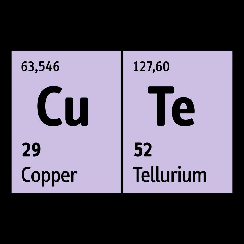 Periodic Table of the Elements CuTe cute cute nice