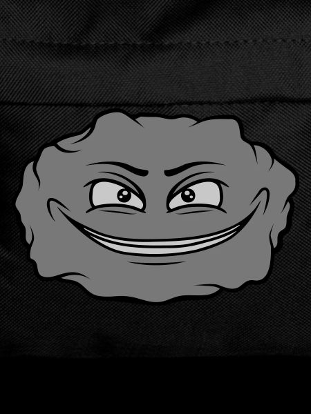 Böser Cartoon Stein