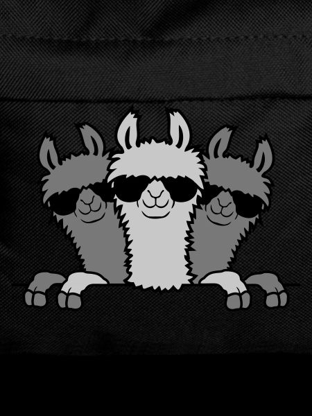 Lamas Freunde hinter Mauer