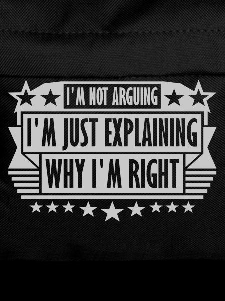 I m not arguing