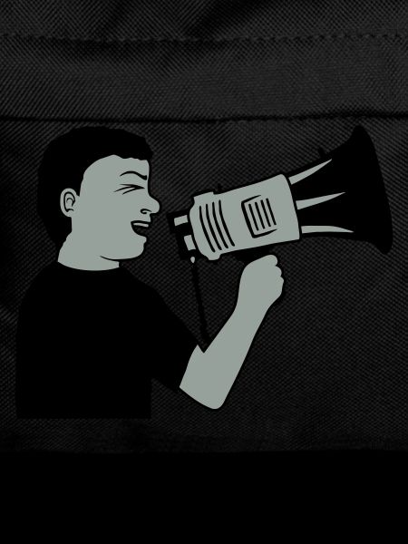 Demonstration Megafon Propaganda Mann