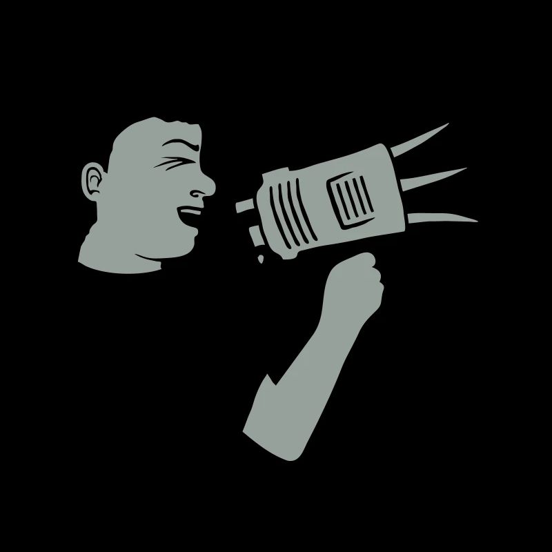Demonstration Megafon Propaganda Man