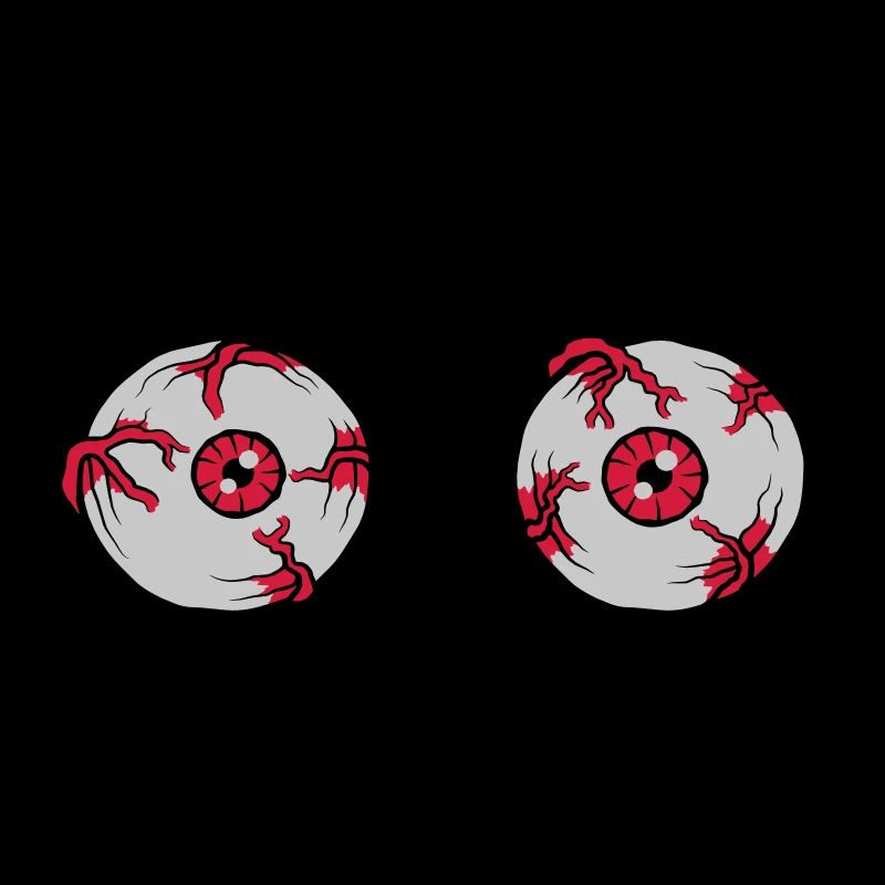 2 yeux effrayants et fous