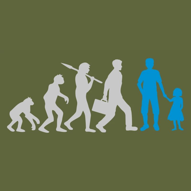 Evolution Papa Tochter Kind