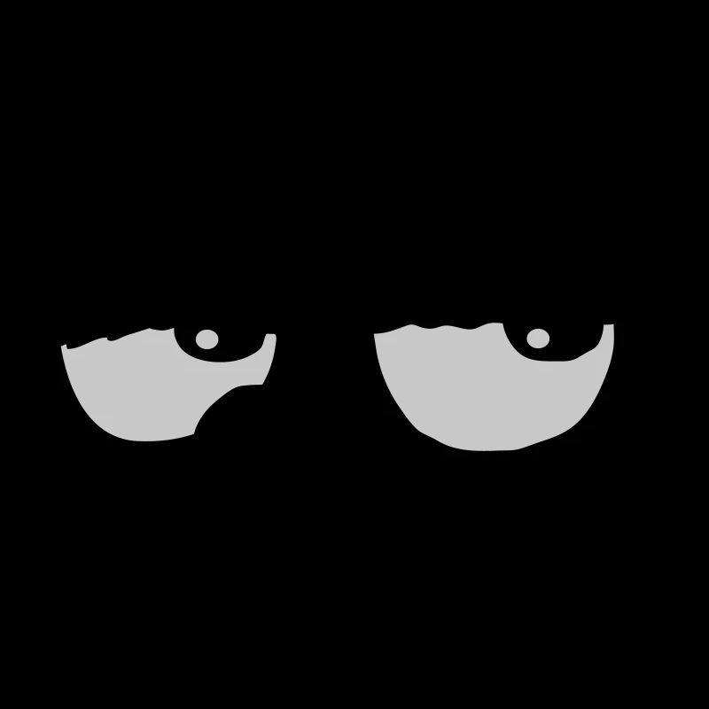 Cartoon annoyed rolling eyes