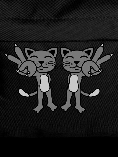 2 Cats Peace Sign