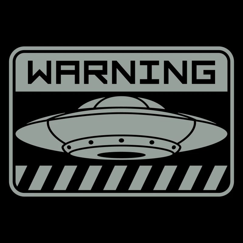 Schild Warning UFOs Untertasse
