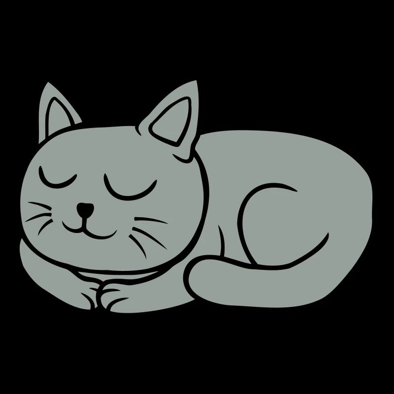 Sleeping dear lying cat