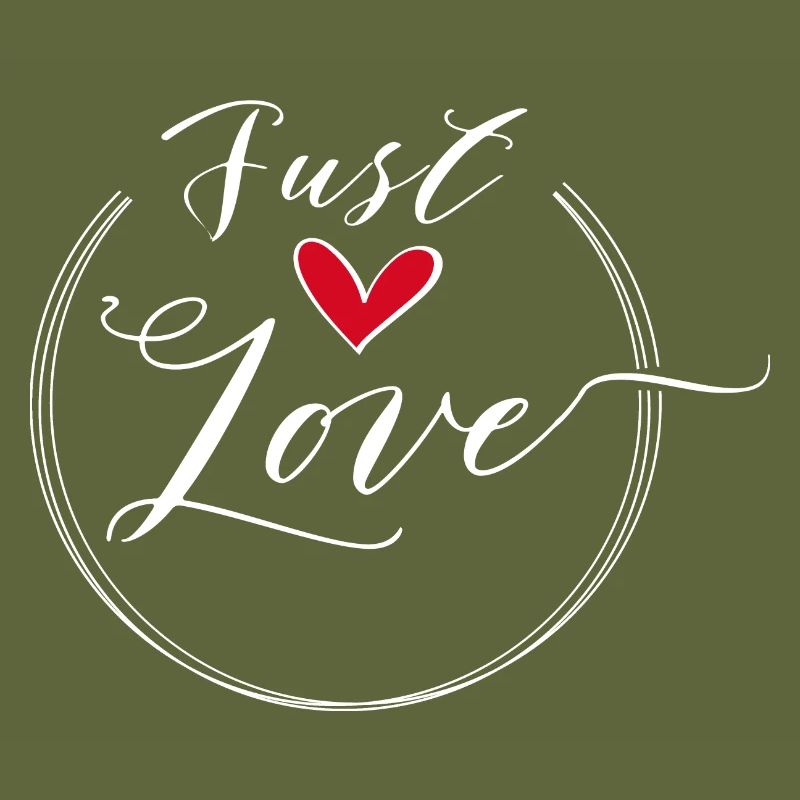 Just Love Heart Scripted Circle