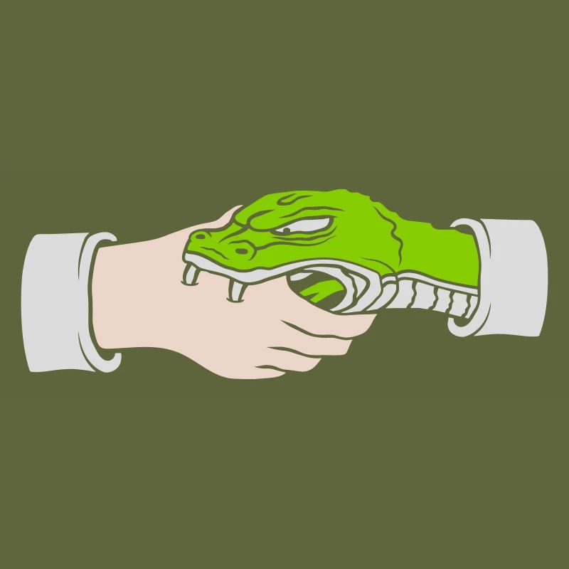 Greeting Handshake Snake Bites