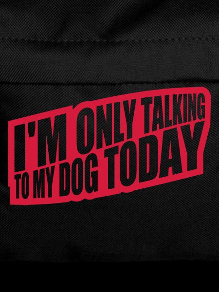 only talking to dog