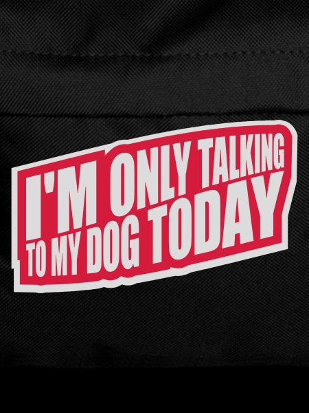 only talking to dog