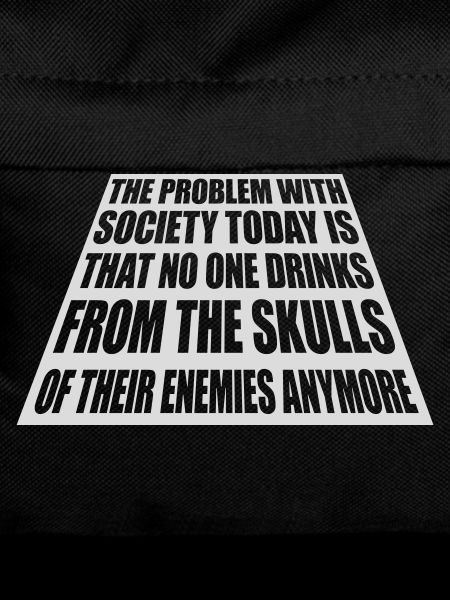 drinks from enemies skulls