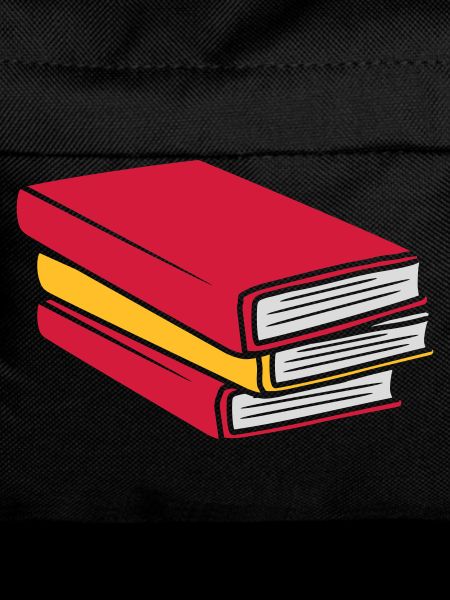 Design stacked books comic