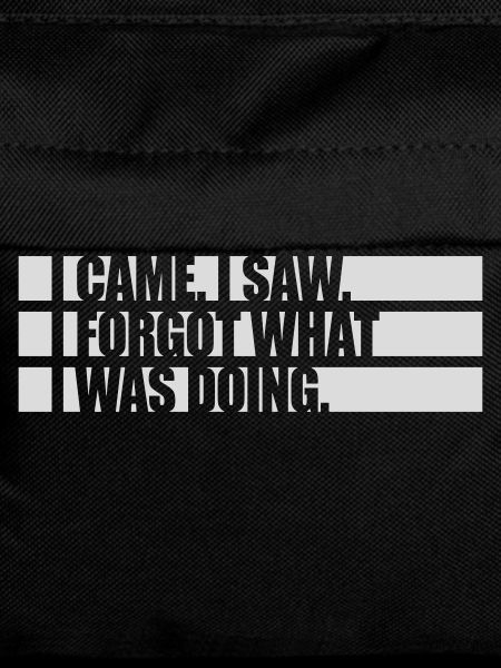 I came saw forget