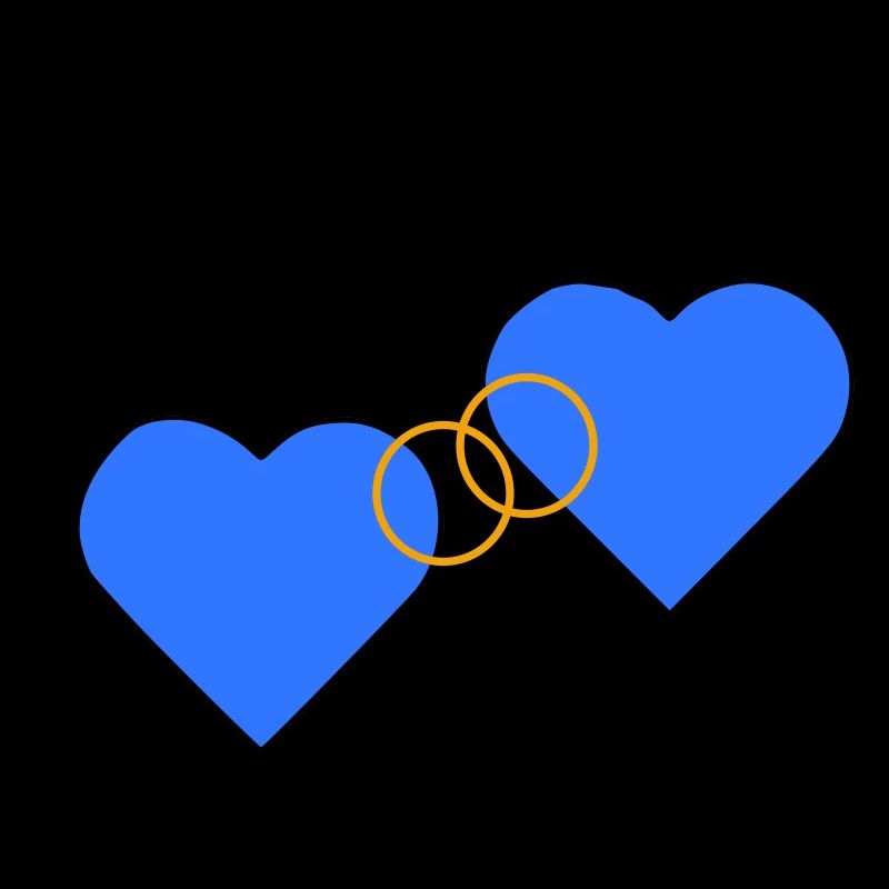Heiratsantrag blau blau