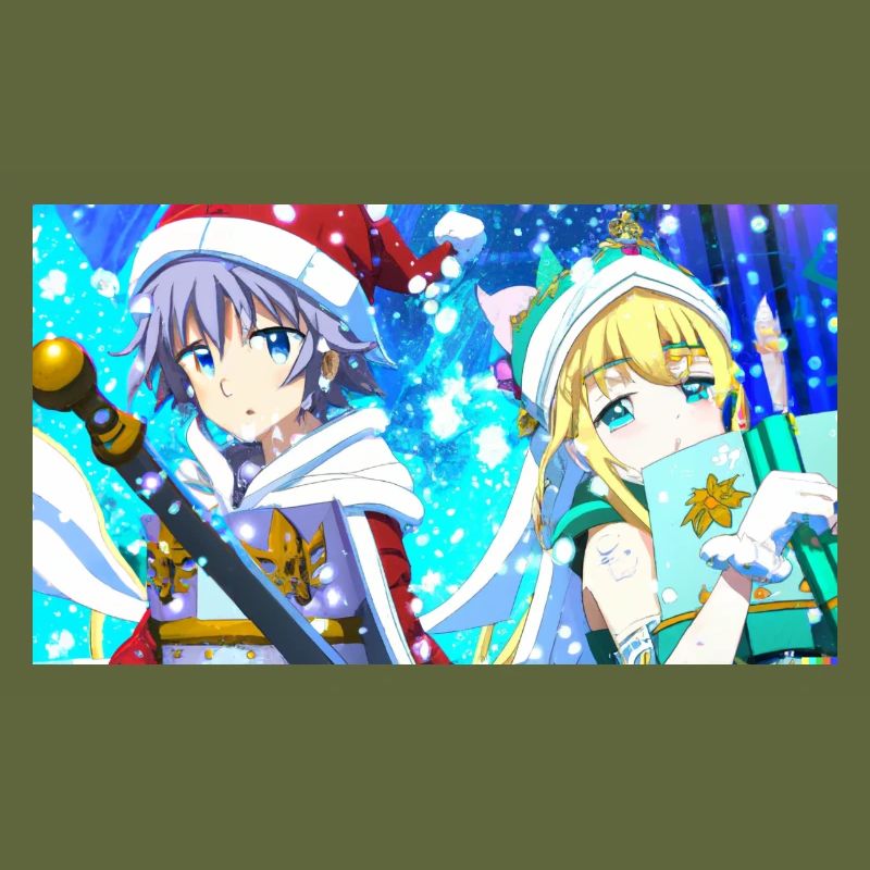 Noël dans le style anime Isekai.