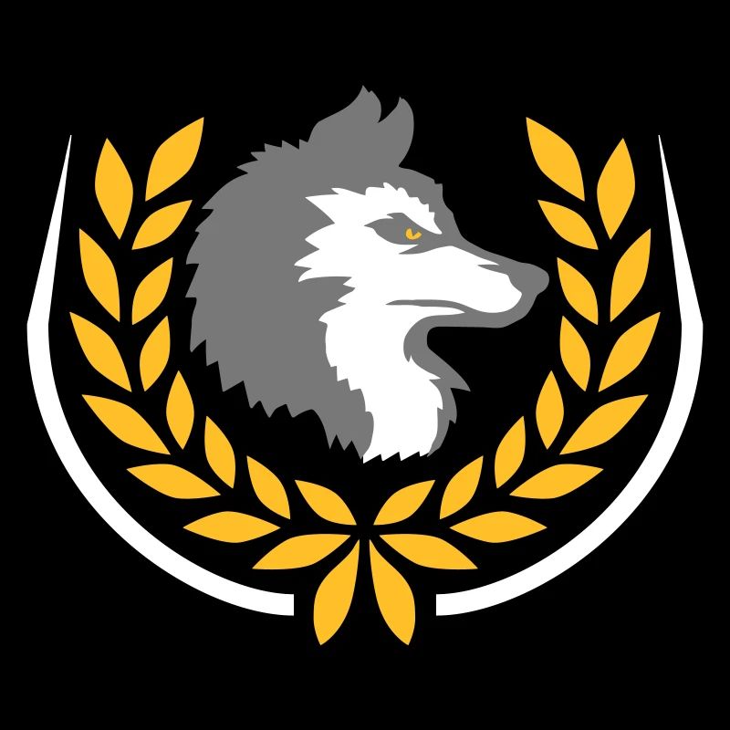 Couronne de laurier Logo du mauvais loup